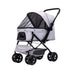 PaWz Pet Stroller Pram Dog Carrier Trailer Grey-1864184625195257856