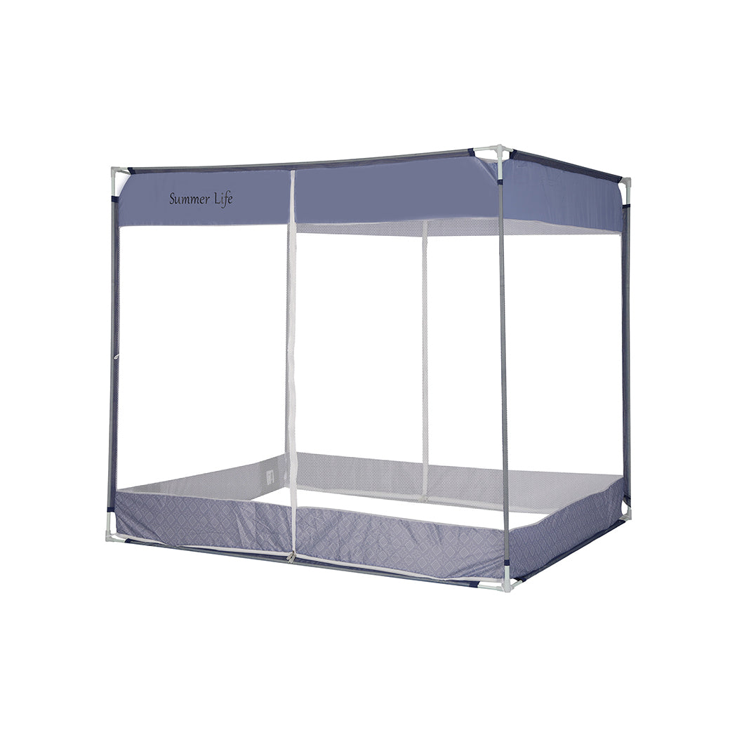Dreamz Mosquito Bed Nets Foldable Canopy Square Blue-1864184403127832576