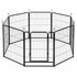 Pawz Dog Playpen 8-Panel Folding Dog Pen Steel Black-2100034989323325440
