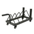 Centra Horizontal Bumper Plate Rack with Wheels Barbell Weight Storage Holder-2050059020890411008