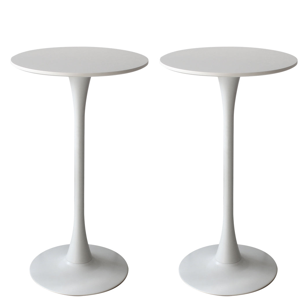 Levede 2x Round Bar Table Pub Tables White-1864183287124201472