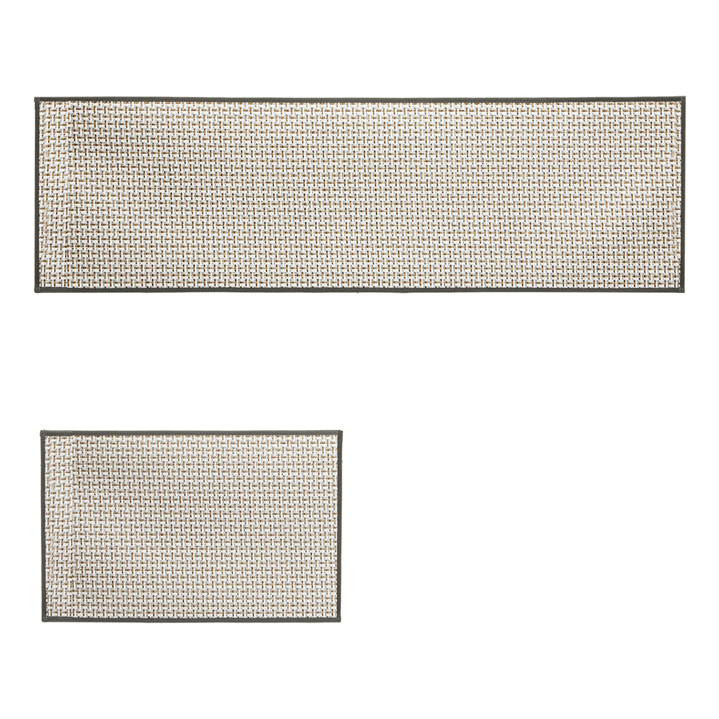 Marlow Kitchen Rug 2PCS Woven Non Slip Absorbent Grey-1894516802197786624