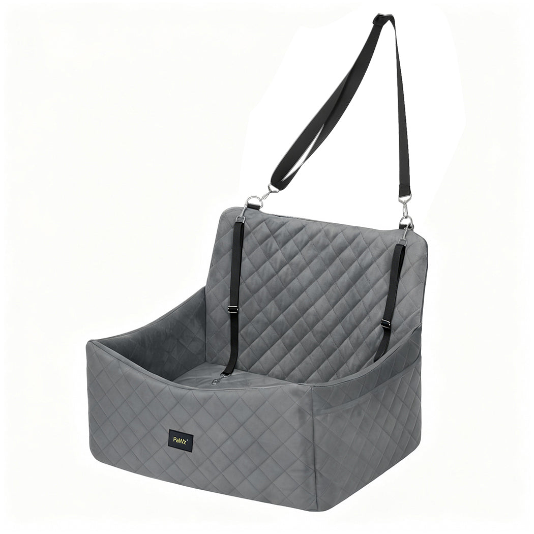 Pawz Dog Car Seat Booster with Safety Belt  Leashes  for Large Sized Dogs Grey-2100034987809181696