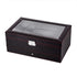 Watch Box 6 Slot Watch Case Jewellry Box PU Leather with Drawer Black-2100034976140627968