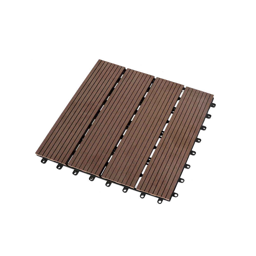 Marlow x10 Floor Tiles Plastic Decking Coffee-1910112530420862976