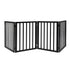 PaWz 4 Panels Wooden Pet Gate Dog Fence Black 600x 3MM-1864184510002892800
