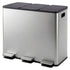 Toque Pedal Rubbish Bin Kitchen Trash Can Stainless Steel 3 x 18L Waterproof-2050056777290092544