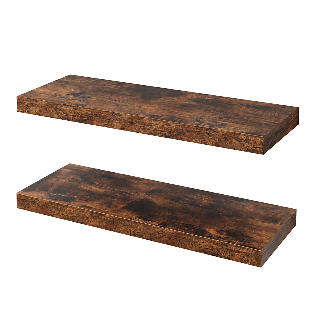 Levede Floating Wall Shelf 2 PCS Wall Mounted Shelves Book Display Storage Rack-2050059023352467456