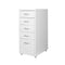 Levede 5 Drawer Office Cabinet Drawers White-2006733174390001664