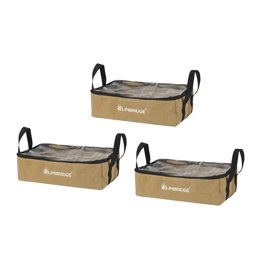 Slimbridge 3PCS Camping Canvas Storage Khaki-1864184694527102976