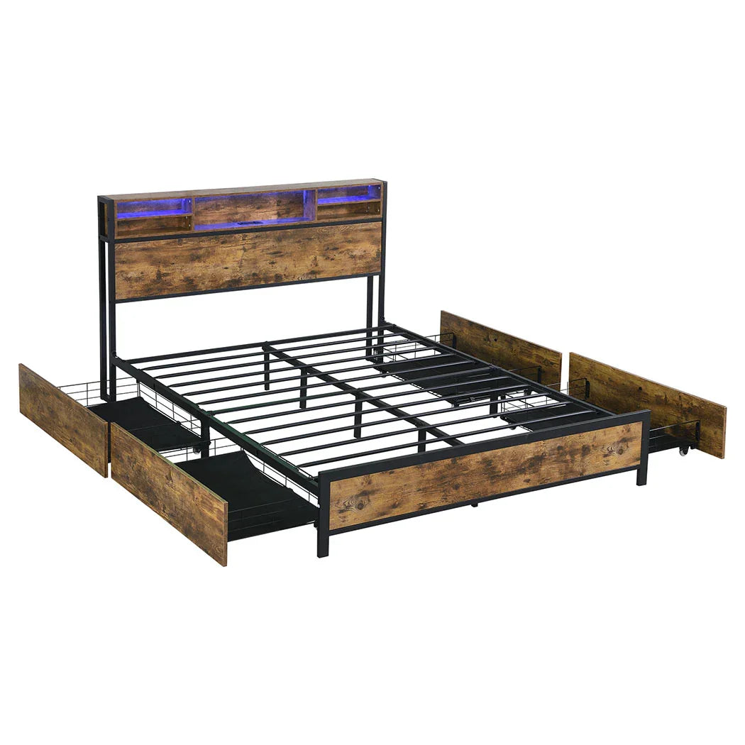 Levede bed frame queen-2006732862589636608