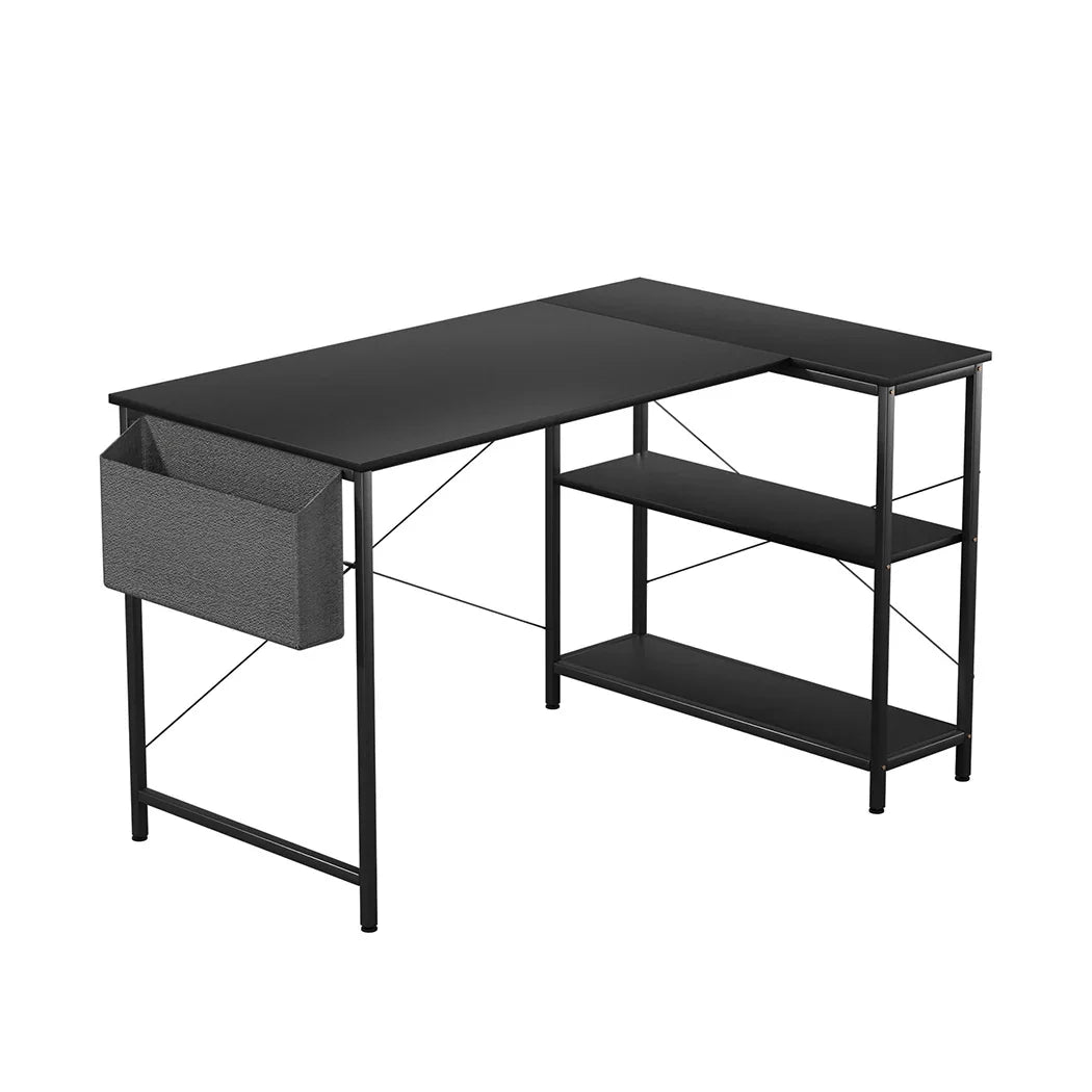Levede L Shaped Computer Desk Corner Desk Black-2029387249963110400