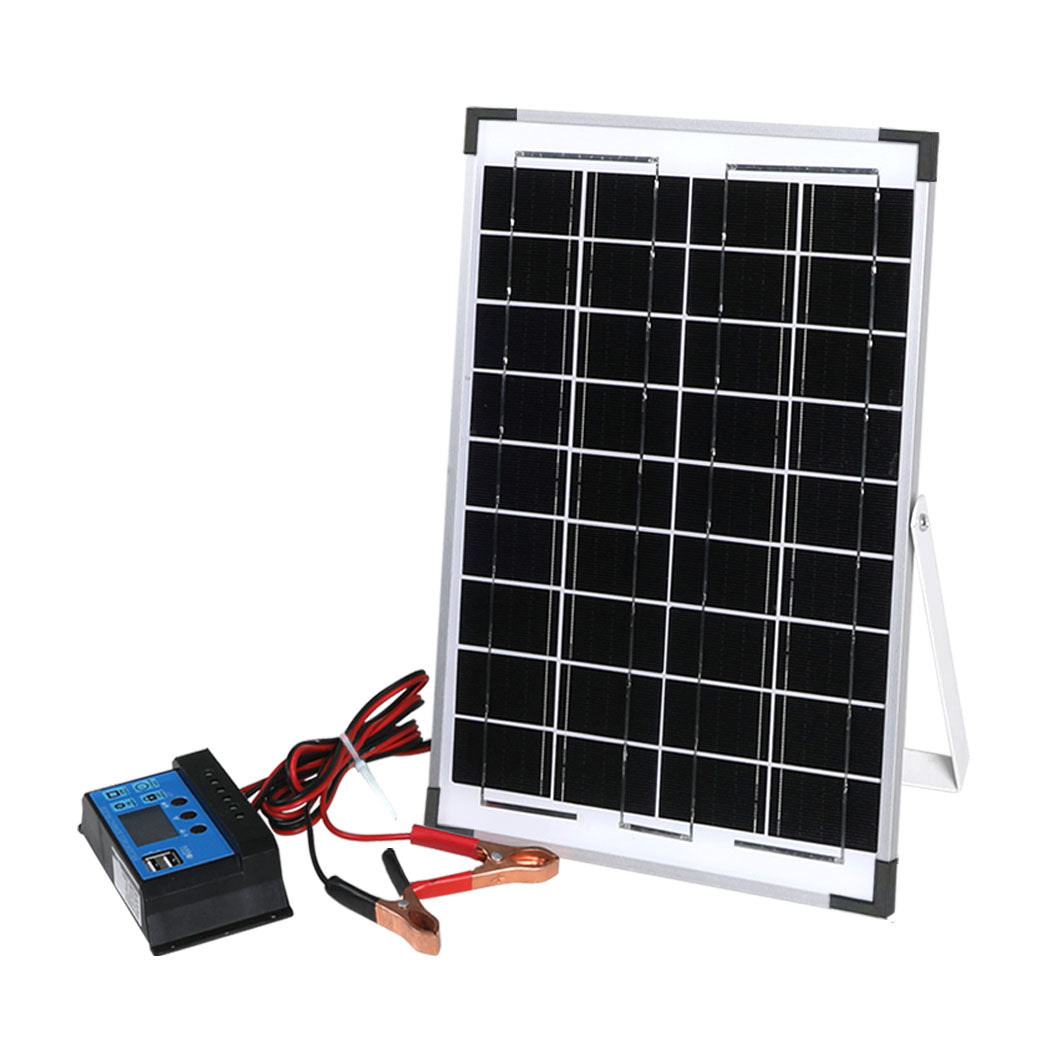 12V 10W Solar Panel Kit Mono Caravan-1864184631604154368