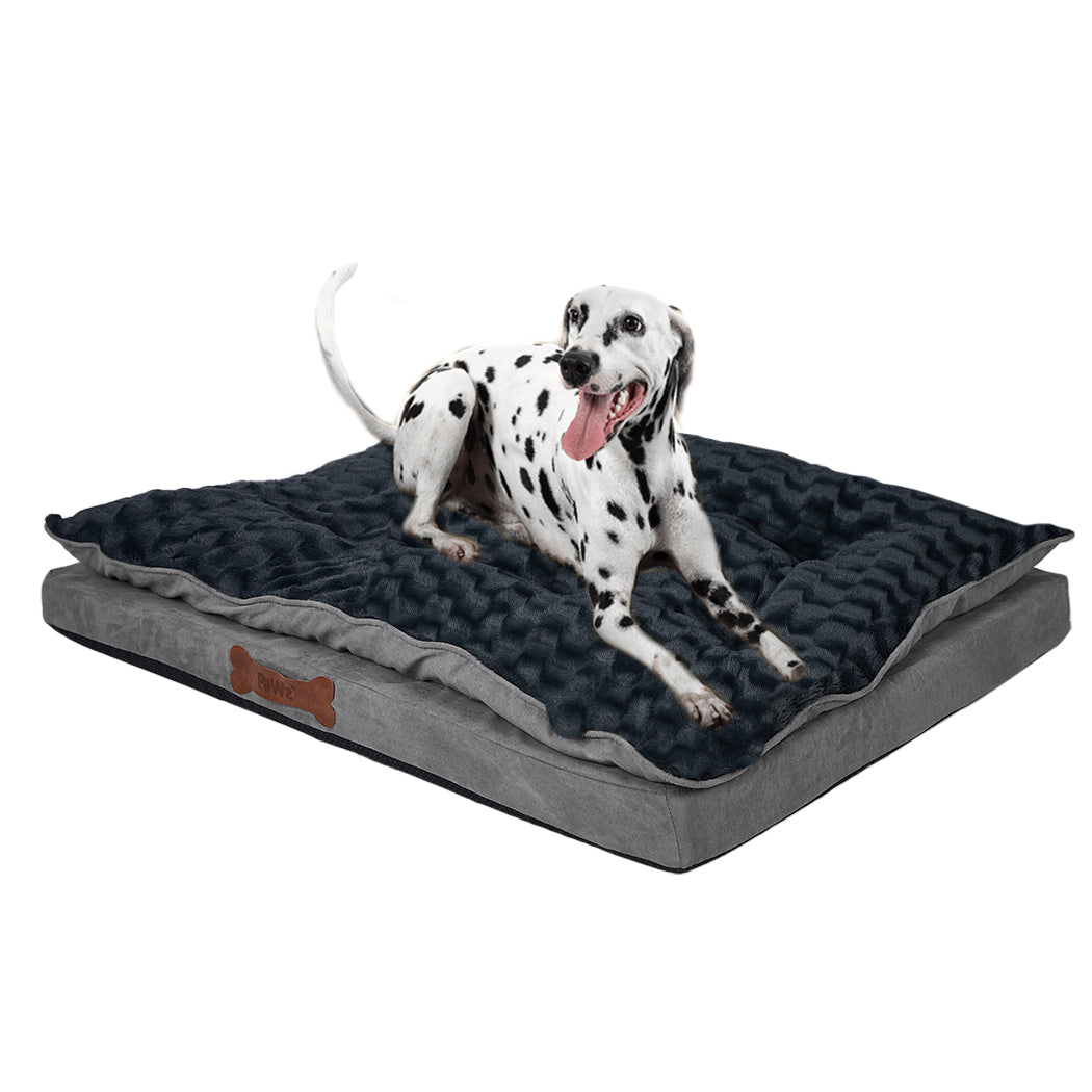 Dog Calming Bed Warm Soft Plush Comfy L Grey Large-2018816792331423744