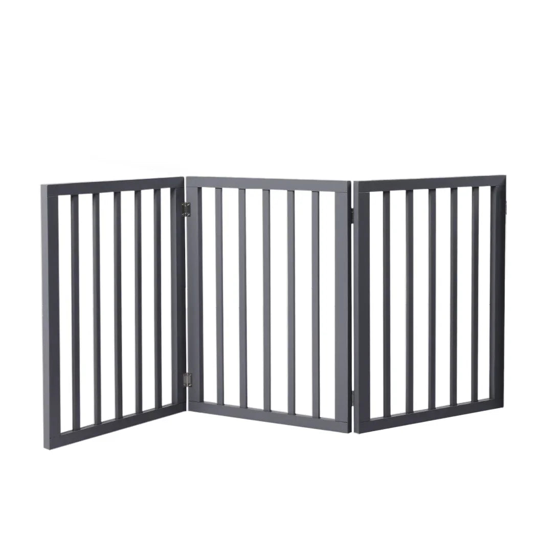 Wooden Pet Gate Dog Fence Retractable Grey 2000x 3MM-2029387225204133888
