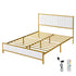 Levede Metal Bed Frame Under Bed Storage Queen Beige-2006732902183866368