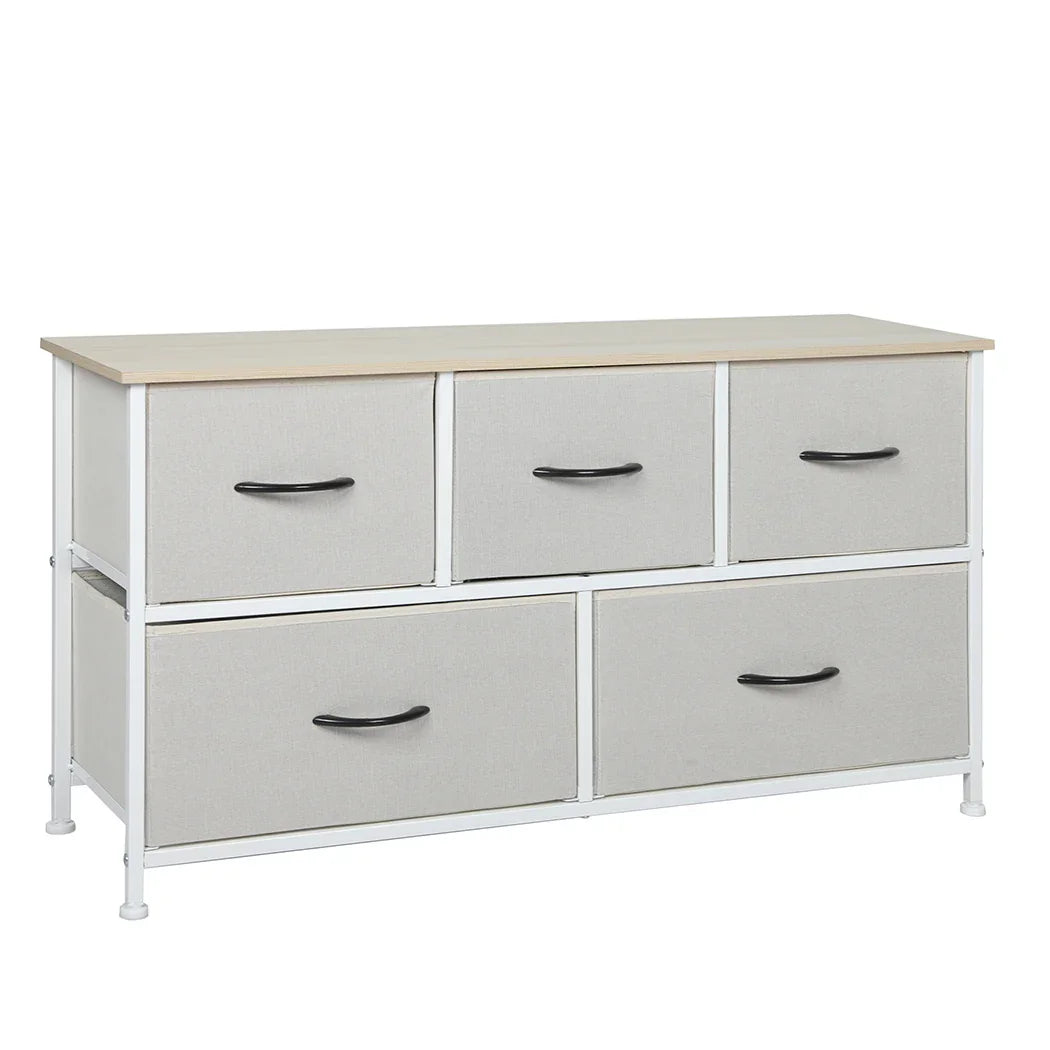 Levede Storage Cabinet Tower Chest Beige-2006733261870600192