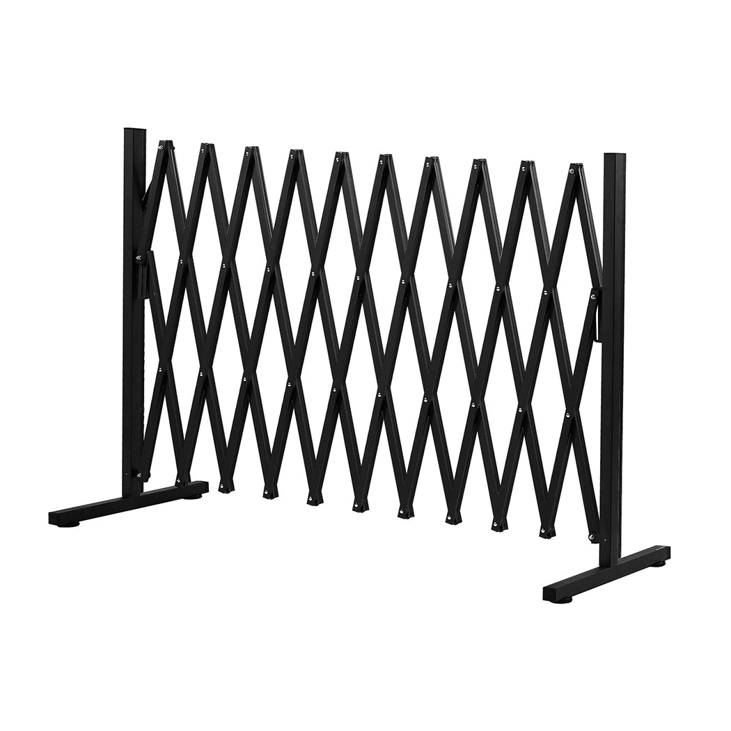 Garden Security Fence Gate Expandable Black-2018816904248037376