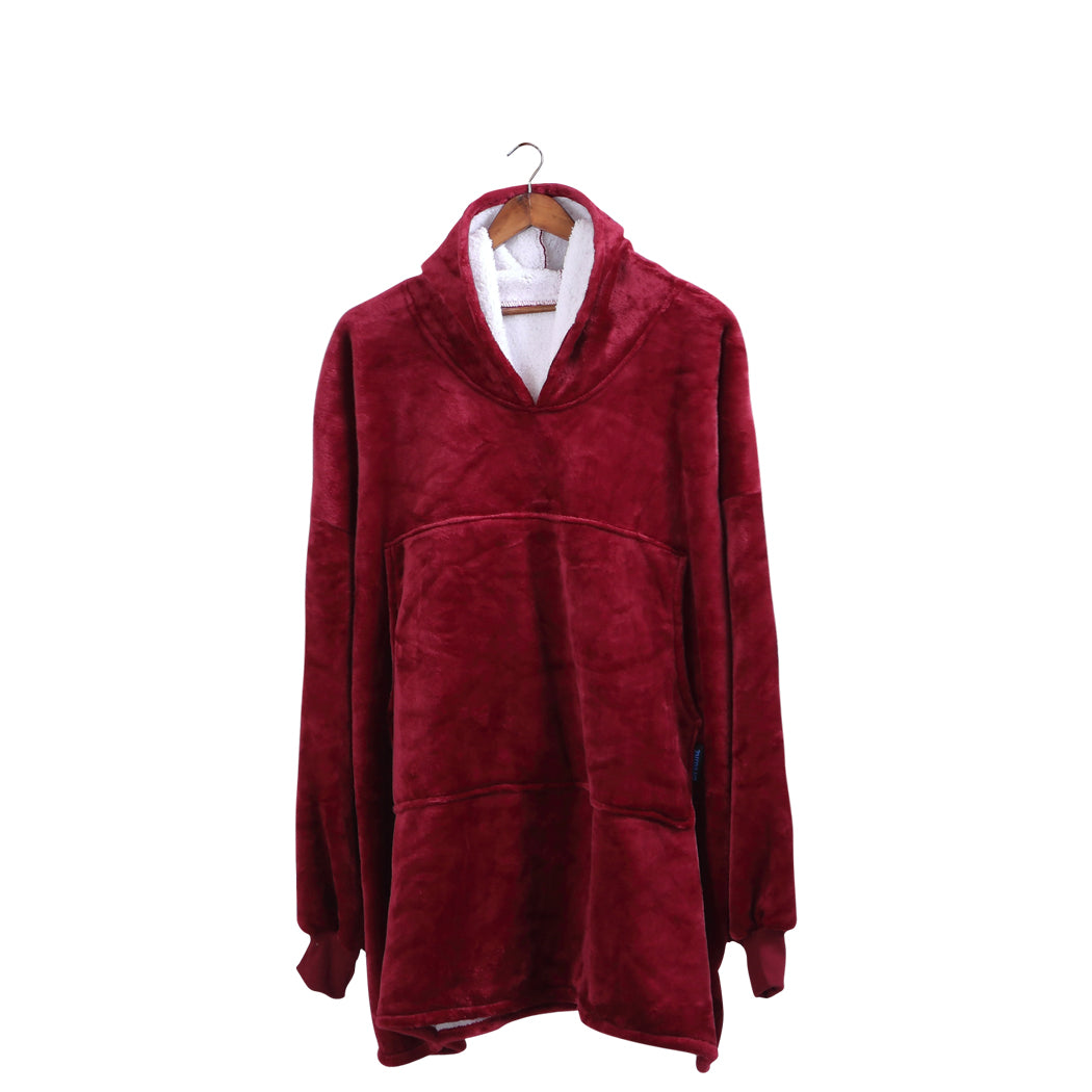 DreamZ Blanket Hoodie Adult Sweatshirt Burgundy