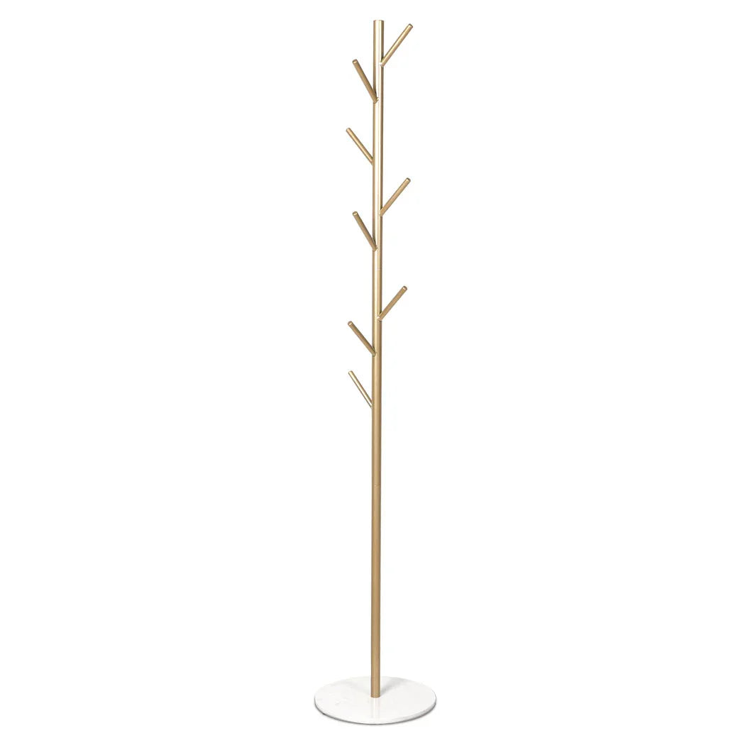 Levede Coat Rack Hat Clothes Stand Hanger Gold-2018816734156427264