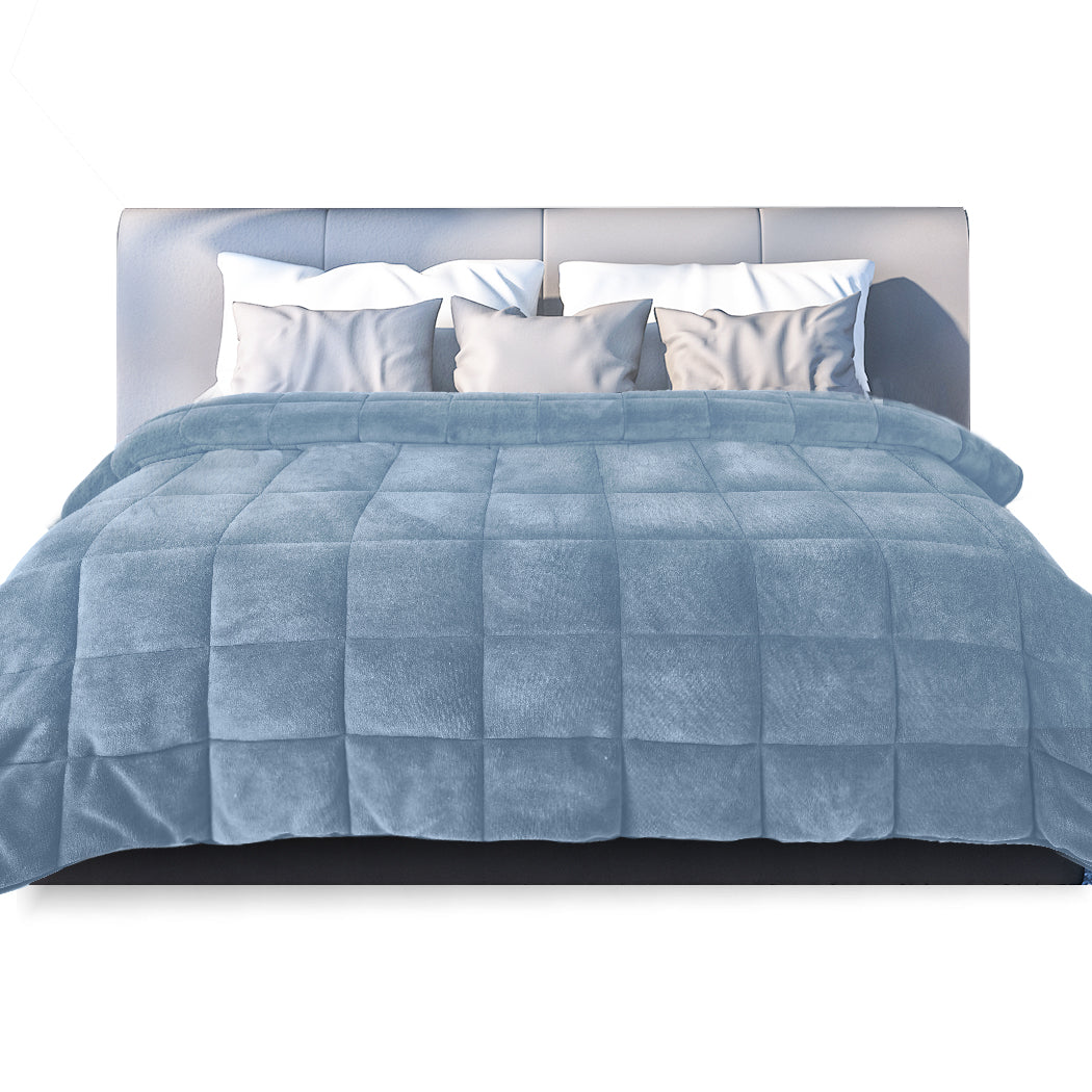 DreamZ Quilt Doona Comforter Blanket Blue King-2065254334354034688