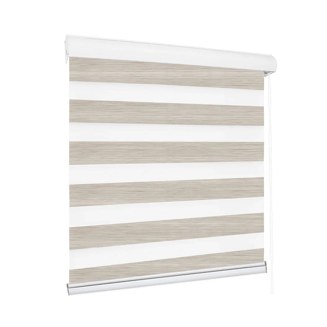 Marlow Blackout Zebra Roller Blind Curtains 180x210 Beige-2029387285140738048