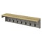 Levede Coat Rack Wall Mounted Shelf 7 Double Hooks Storage Entryway Hallway Grey-2050056761989271552