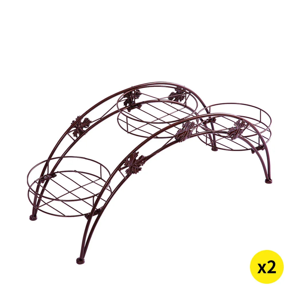 2X Plant Stand Outdoor Indoor Metal Bronze-2018816788816596992