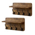 Levede Wall Mounted Coat Rack 2 Pcs Entryway Organizer Storage Rack Shelf Hooks-2061251860060311552
