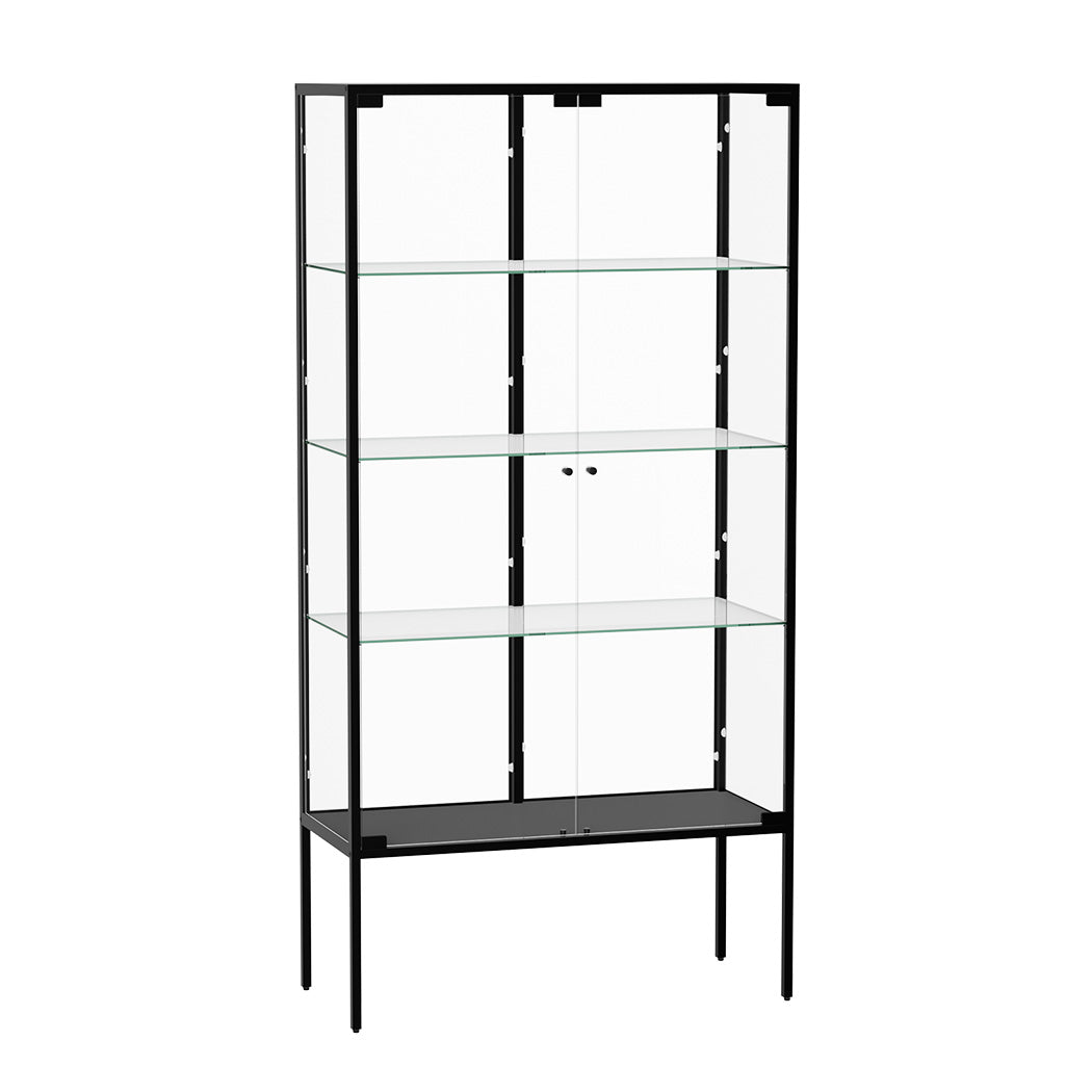 Stacked Glass Display Cabinet Steel 4 Tier 160cm