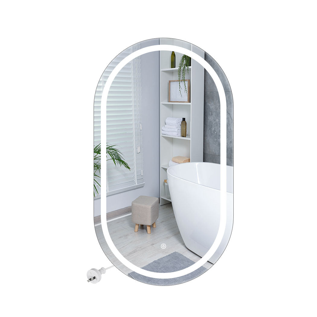 EMITTO LED Wall Mirror Oval Anti-fog 50x75cm-1910112984999530496