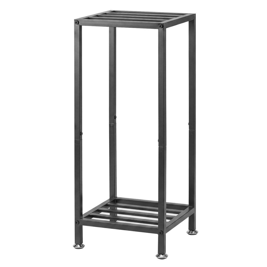 Levede Metal Plant Stand 76cm Tall 2 Tier Indoor Corner Shelf Black Display Rack-2072893560058941440