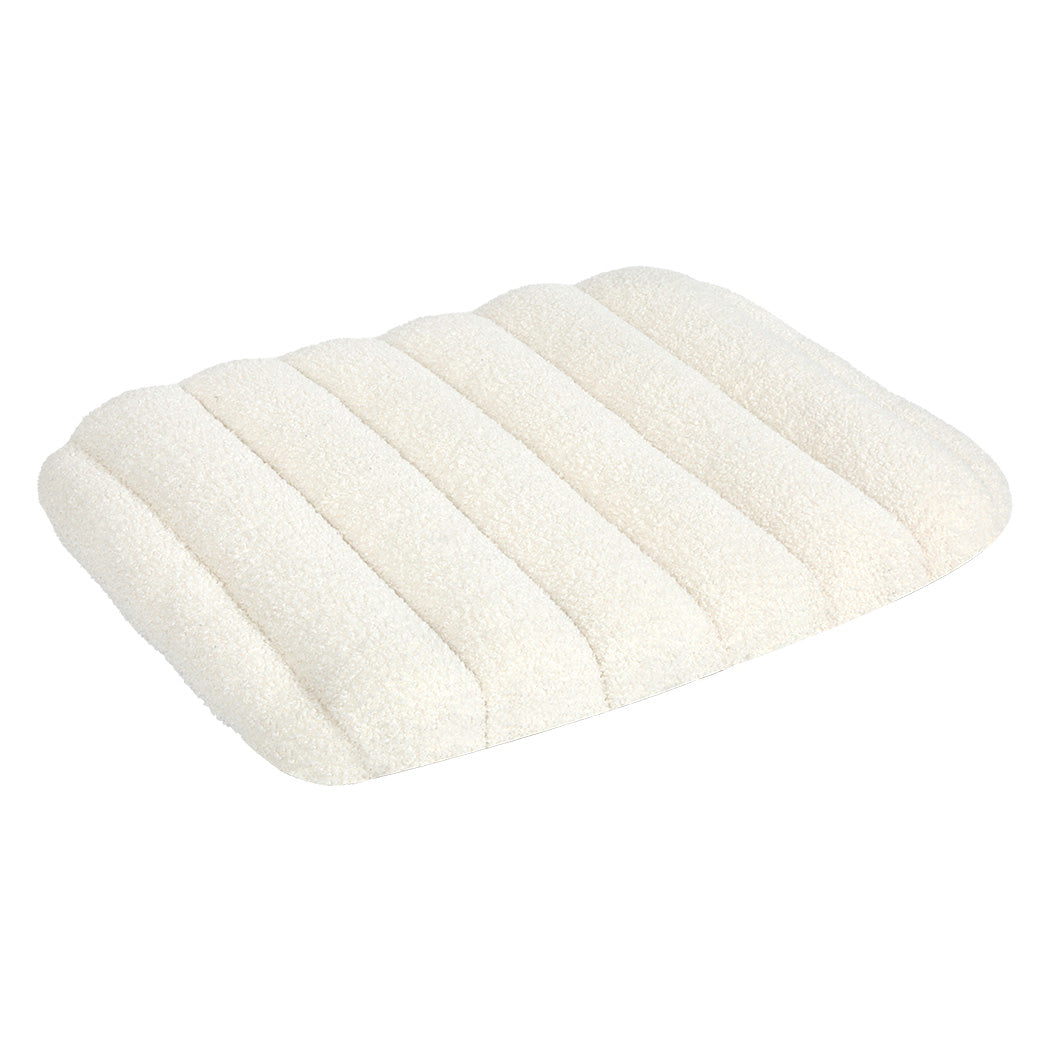 Pawz M Size Orthopedic Dog Bed with Sherpa Plush Removable Cover in White-1919892816901836800