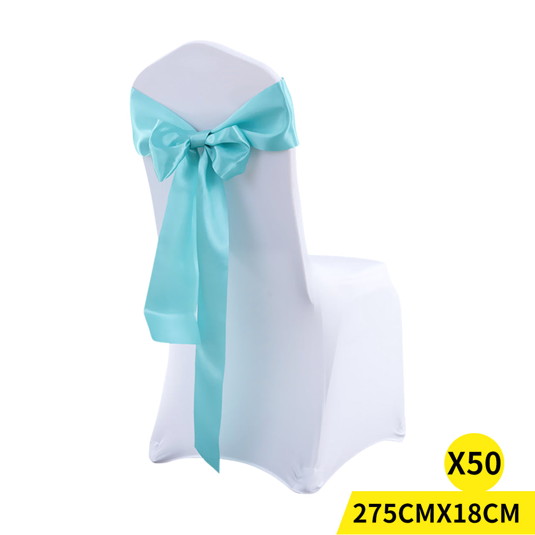 50x Satin Chair Sashes Cloth Cover Wedding Tiffany-2018816777131266048
