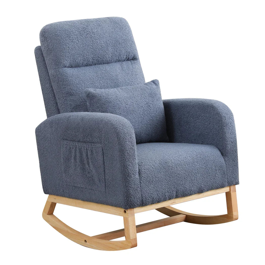 Levede Rocking Chair Ottoman Footrest With Side Pocket-2006732687477444608