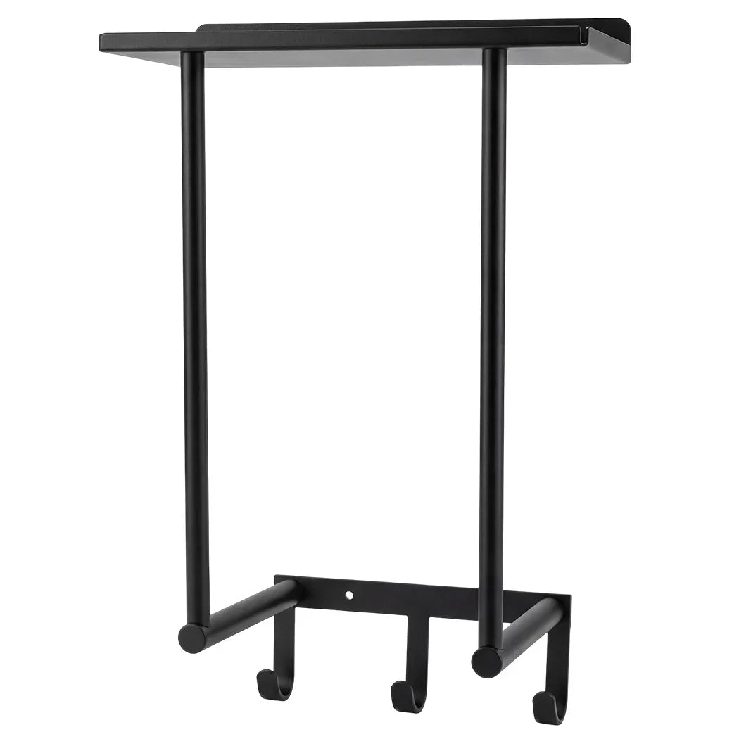 Levede Wall Mounted Towel Rack Towel Holder 3 Hooks Bathroom Towel Storage-2050059022073204736
