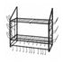 Toque Pot Rack Wall Mounted 2 Tier Hanging Cookware Organizer 20 Hooks Pan Rack-2072893580028022784