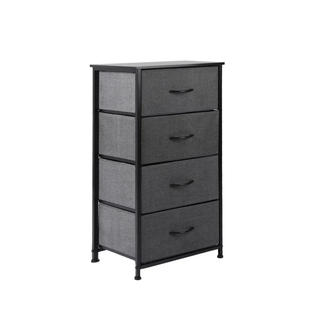 Levede Storage Cabinet Tower Chest Dark Grey-2018816826695356416