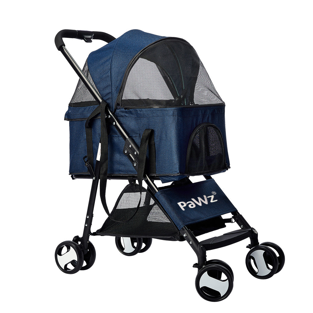 PaWz Large Pet Stroller Dog Cat Carrier Blue-1864184624461254656