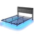 Levede Floating Bed Frame Double LED USB Power Storage Headboard Metal Base-2050059005740584960