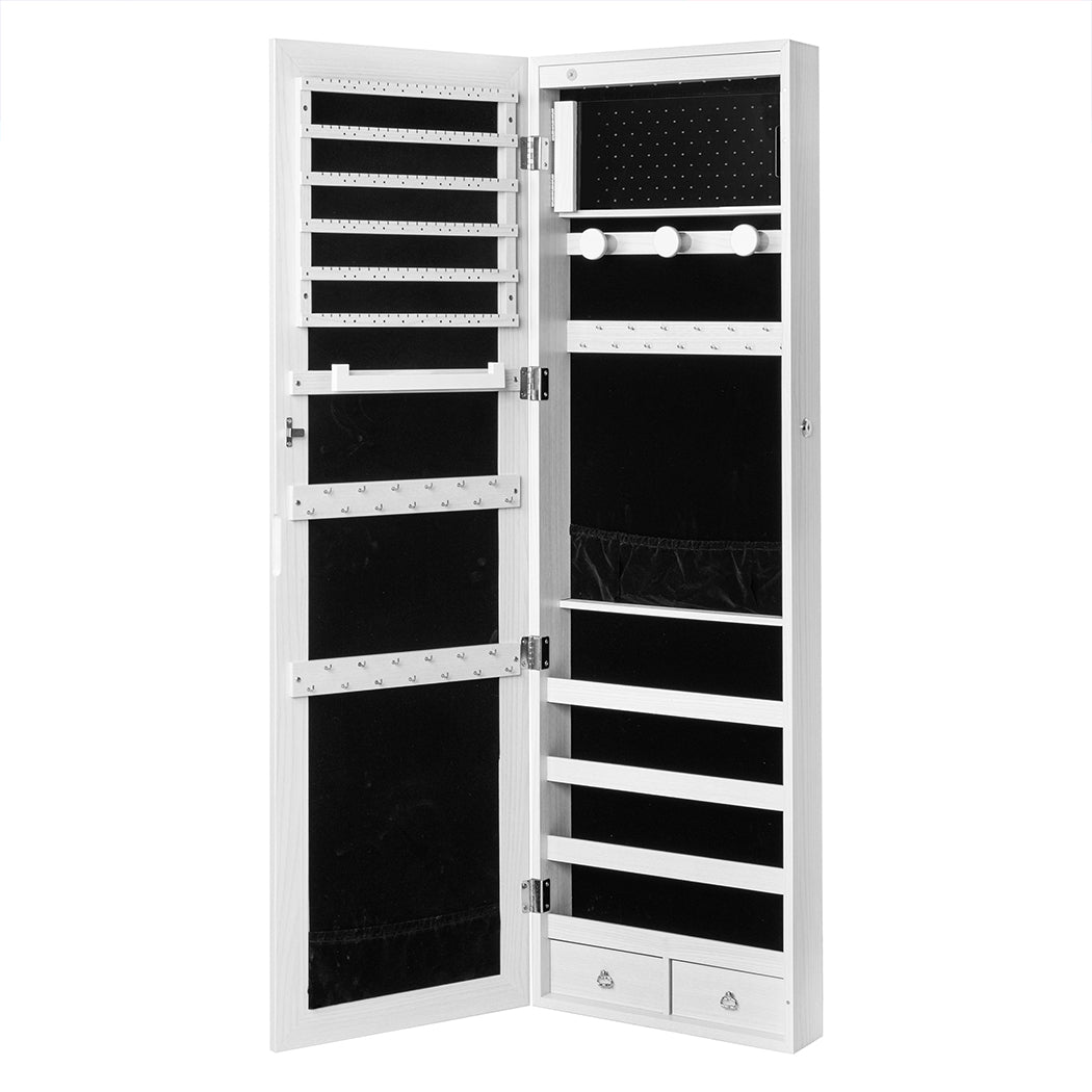 Levede Mirror Jewellery Cabinet LED-1864184304687517696