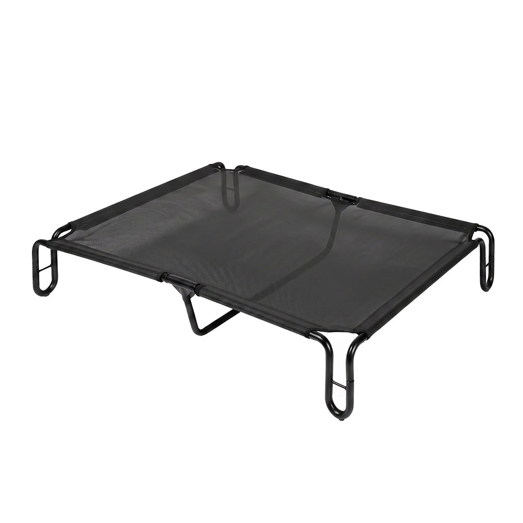 Pawz Elevated Dog Bed L Breathable Mesh Cooling for Indoor Outdoor Black-2100034991382728704