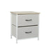 Levede Chest of 2 Drawers Bedside Table Beige-2006733263787397120