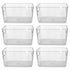 Toque Clear Plastic Storage Bins 6PCS Pantry Fridge Organizer Boxes Handles-2061251865114447872