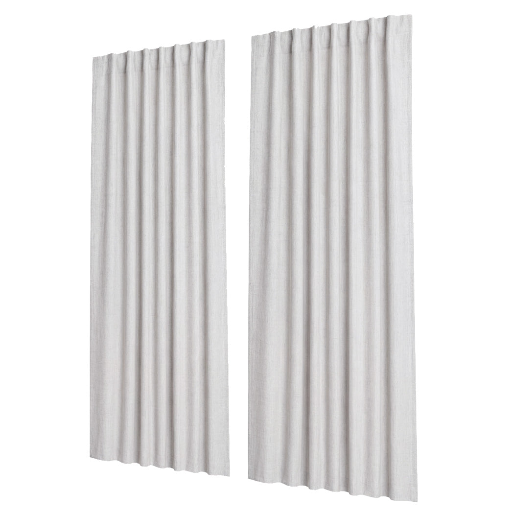 Marlow 2 Panels Blackout Curtains Linen Look Curtain Draperies Window Bedroom-2072893566472032256