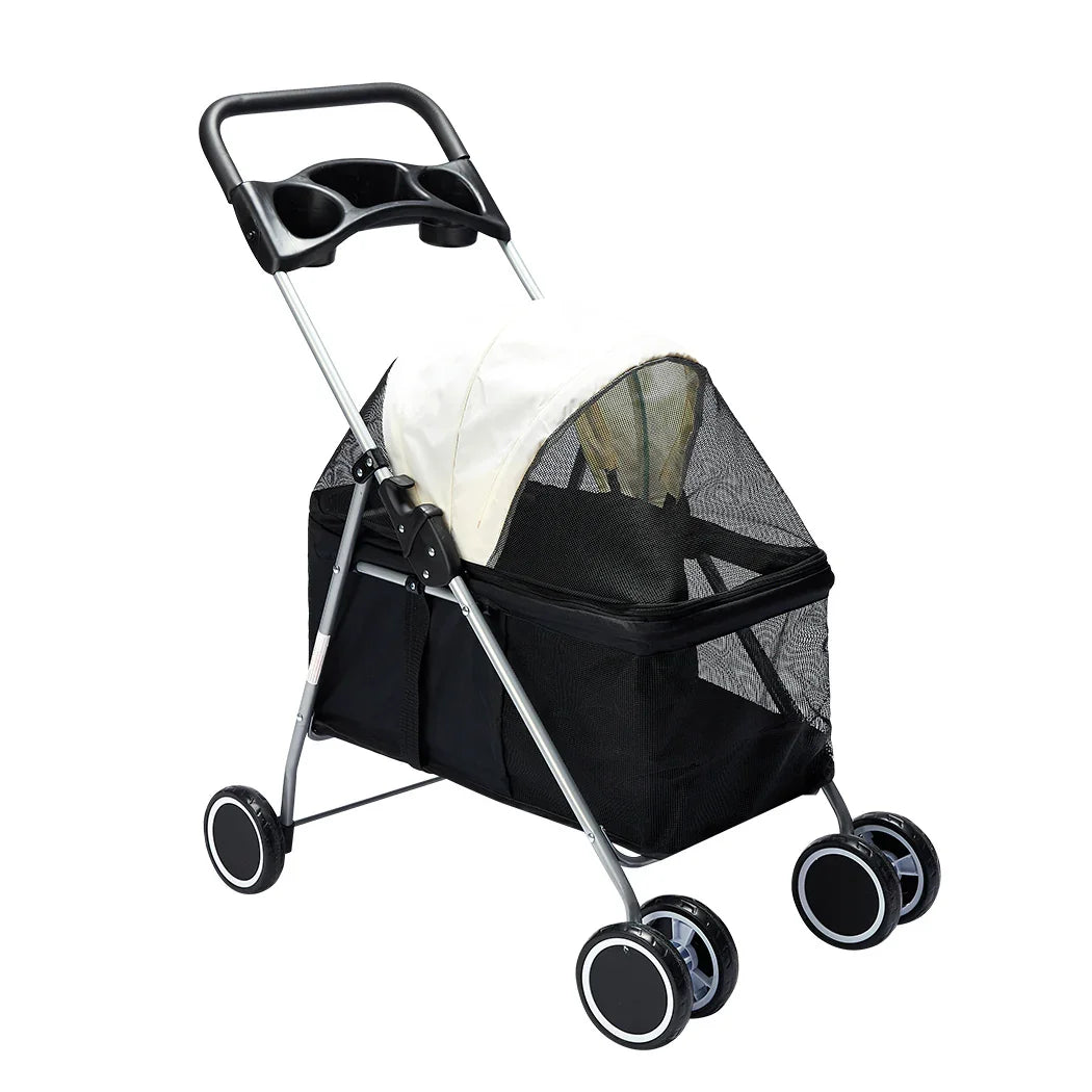 PaWz Large Pet Stroller Dog Cat Carrier Black-2006733031406178304