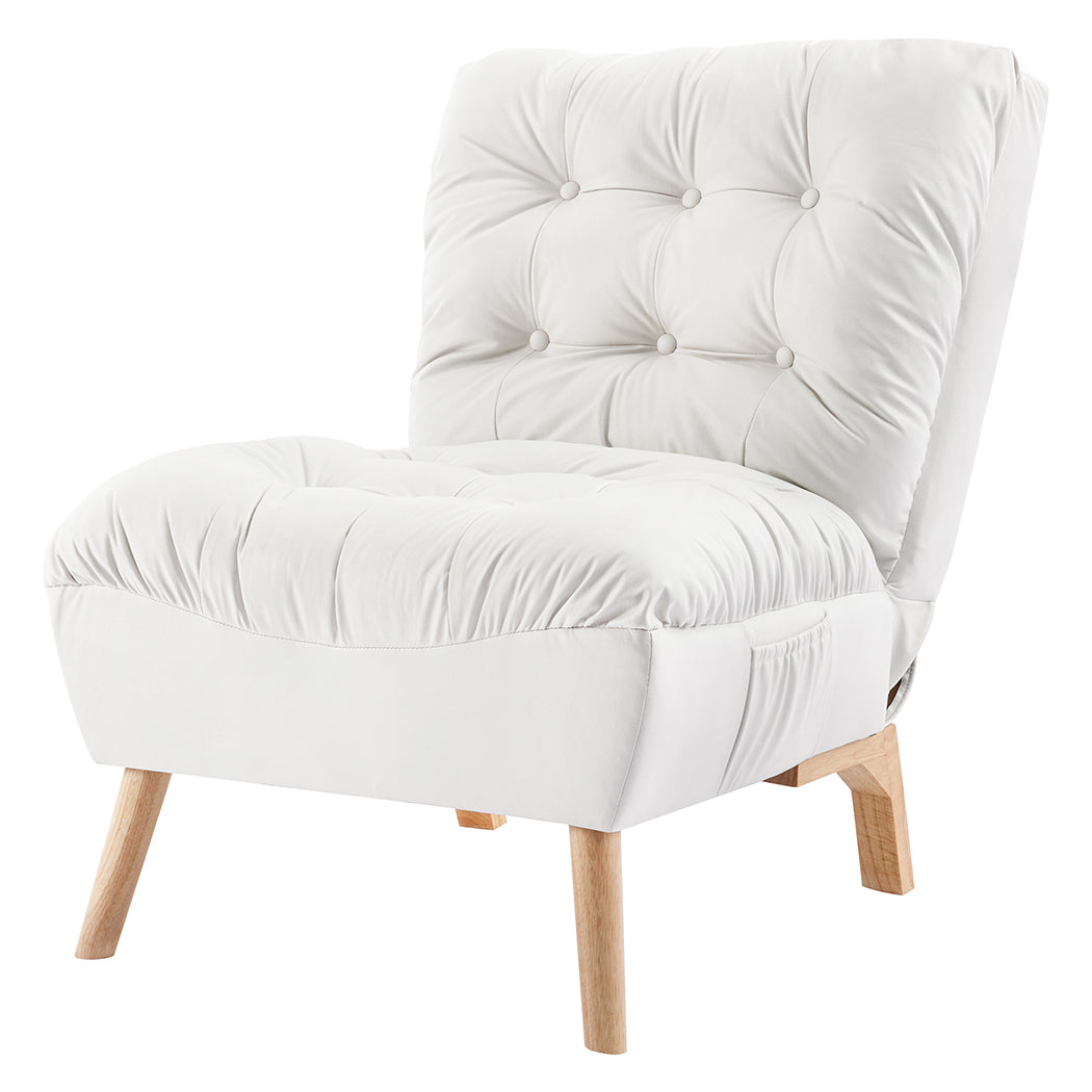 Levede Lounge Accent Chair Sofa Recliner Cream-1864183136418664448