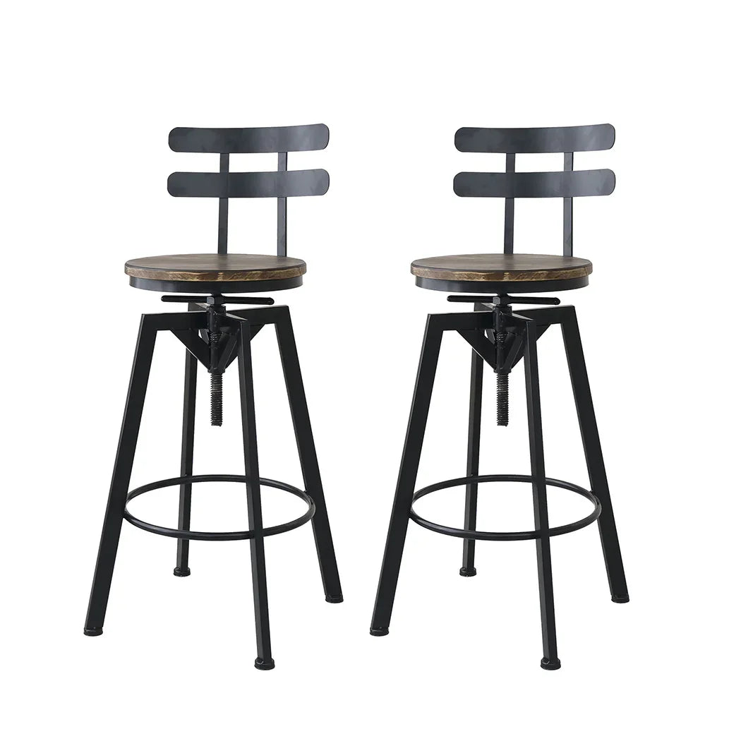 Levede 1x Bar Stool Industrial Adjustable-2006733238923563008