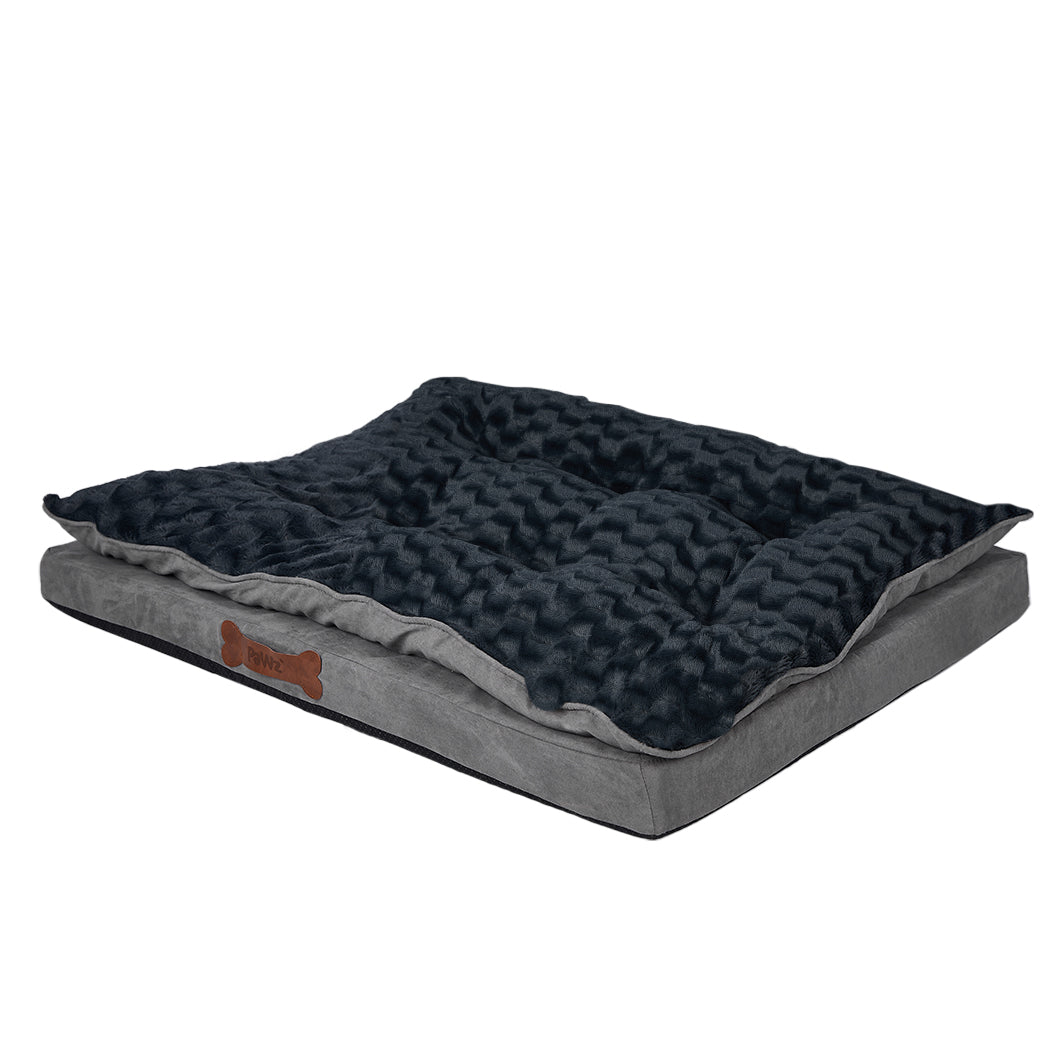 Dog Calming Bed Warm Soft Plush Comfy XL Grey X-Large-1864184509147254784