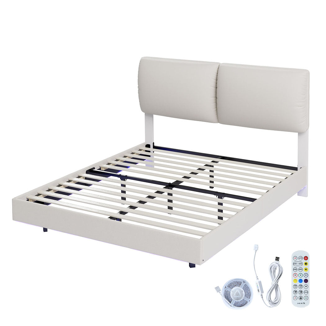 Levede Queen Floating Bed Frame